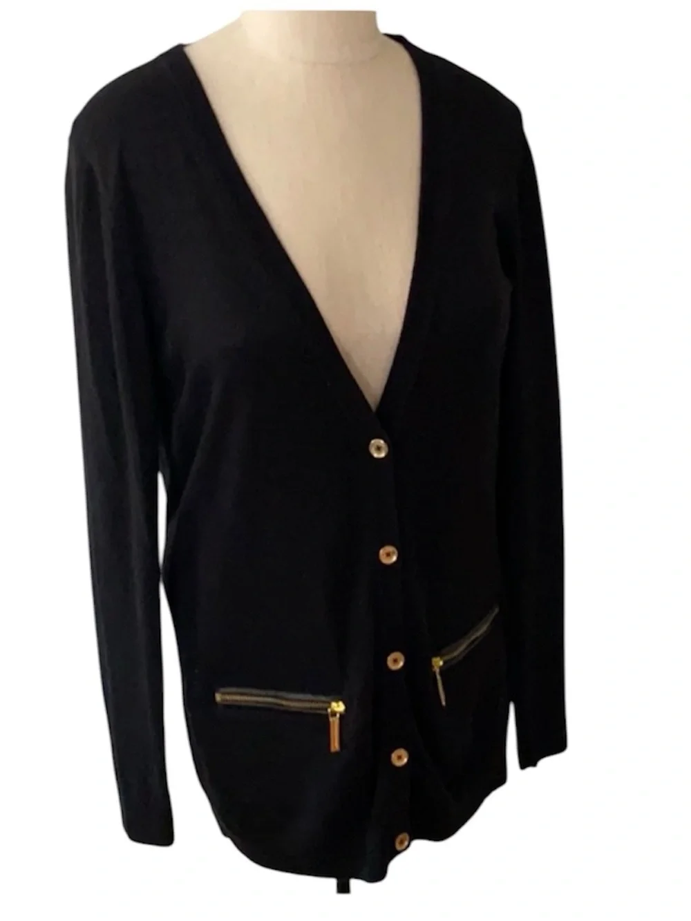 Michael Kors black cardigan sweater size small